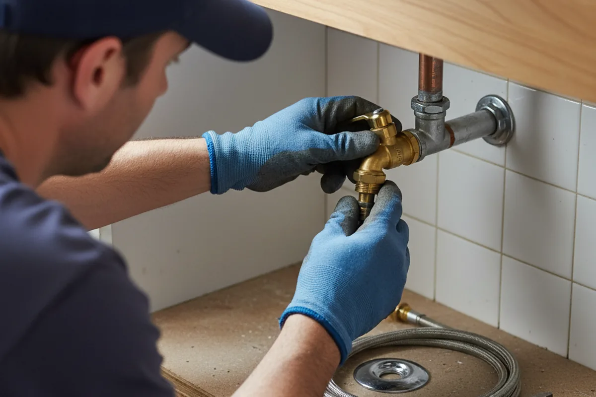 Shutoff valve and fitting work during Faucet and Fixture Repair in Fayetteville
